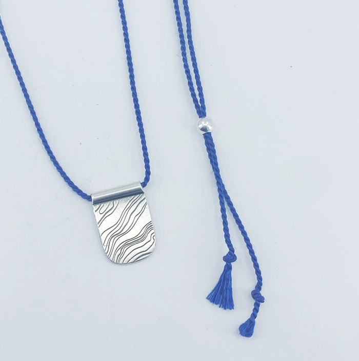 Silk and Sterling Talisman Necklace